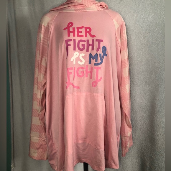 Pink breast cancer awareness hoodie size 2XL - Picture 3 of 5